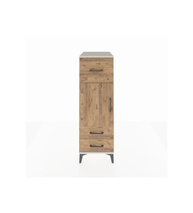 Kronos Dolap 2 Raflı 3 Çekmeceli Tek Kapaklı 44x59x134 Aytaşı-Çam