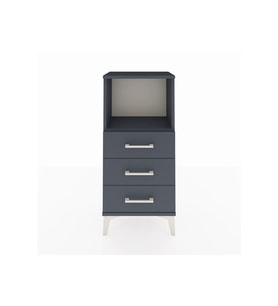 Arges Komodin Tek Raflı 3 Çekmeceli 44x30x96 Antrasit-Antrasit