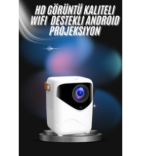 Yüksek Çözünürlük 4K Ev Sineması Projeksiyonu, Bluetooth ve Kumandalı
