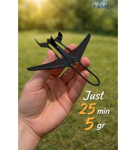 Yaylı Planör Uçak - 18 gram - 225 mm