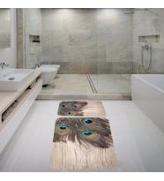 Banyo Halısı Ikili Klozet Takımı Kaymaz Tabanlı Banyo Paspas Takımı (Karışık)