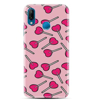 Huawei P20 Lite Mate 10 20 Lite Pro P40 Lite KılıfDesemli Silikon Heart Lollipop 1414