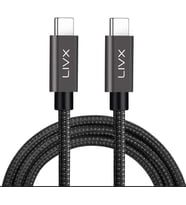 Solid 100W 5A Type C to Type C 3 Metre Hızlı Şarj ve Data Kablosu Halat Örgülü Space Gray