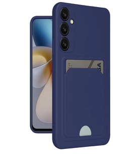 Newface Samsung Galaxy A55 5G Kılıf Kelvin Kartvizitli Silikon - Lacivert