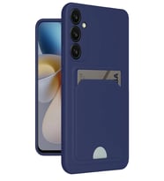 Newface Samsung Galaxy A55 5G Kılıf Kelvin Kartvizitli Silikon - Lacivert