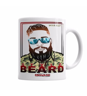 M1 Style Beard Kupa Bardak Porselen