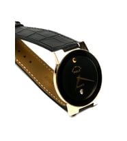 POLO Kristal Cam Deri Kordon Erkek Kol Saati (Gold)