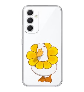 Samsung Galaxy M34 5G Uyumlu Tatlı Ördek Desenli Şeffaf Telefon Kılıfı
