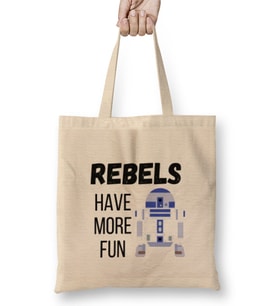 REBELS HAVE MORE FUN Sarcastic Funny Bez Çanta Uzun Saplı