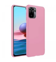 Xiaomi Redmi Note 10 İnce Mat Silikon Kılıf Pembe