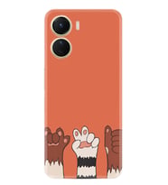 Vivo Y16 Kılıf Resimli Desenli Silikon Platinium Series Three Hand 1818