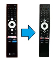 dijitsu mikrofonlu google smart tv kumandası- Resimde Sağdaki Gönderilir