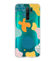 Xiaomi Redmi 9 Uyumlu Kapak Geometrik Şekiller Tasarımlı Şeffaf Silikon Kılıf