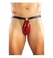 Fantezi Aşk Kırmızısı  Halkalı Erkek String-Tanga