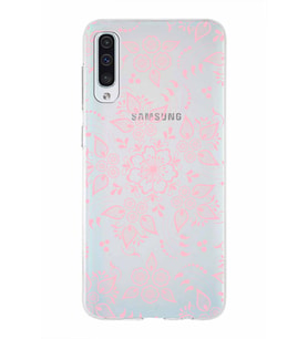 Samsung Galaxy A50  Kapak Nostalji Desen Tasarımlı Şeffaf Silikon Kılıf