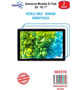 General Mobile ETab20 10.1" İçin Nano Ekran Koruyucu 9h Esnek 2 ADET