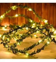 Yapraklı Dekorlu 3 Metre Peri Led Pilli Işık Yılbaşı Aydınlatma (5365)