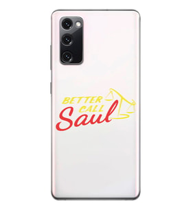 Samsung Galaxy S20 FE Uyumlu Better Call Saul Tasarımlı Şeffaf Telefon Kılıfı