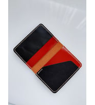 Hakiki Deri Minimalist Çift Renkli Kart Bölmeli Cüzdan Kartlık DRC63