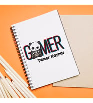 Gamer ( Oyuncu ) Tasarımlı Defter Kişiye Özel