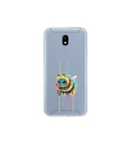 Samsung Galaxy J5 Pro ile uyumlu Splash arı tasarımlı şeffaf silikon kılıf