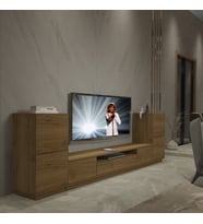 Decoraktiv Trio On2S Mdf Tv Ünitesi Tv Sehpası - Naturel Pera (PERA MODA)