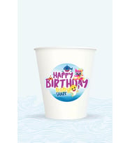 Baby Shark Temalı Sticker (Etiket) 20'li * Yapışkanlı Kağıt