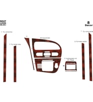 Meriç® Seat Leon Ön Torpido Kaplama Maun 8 Parça 2005-2010 (Maun)