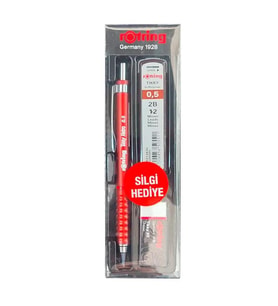 Rotring Okul Seti Tikky Retro 0.5+Min Silgi Hediyeli Kırmızı