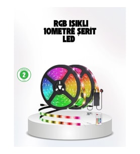 Mey İthalat® Müziğe Duyarlı Renkli Smart Şerit LED Işık USB Bağlantılı Ambiyans Aydınlatma