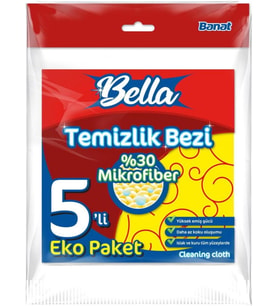 %30 Mikrofiberli Temizlik Bezi 5'Li Eko Paket