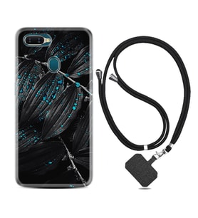 Oppo A5S A15 A16 A54 A55 A73 A74 Kılıf Boyun Askılı Silikon Foid Green 1643