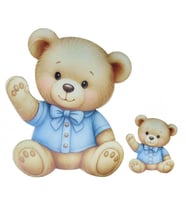 DEKORATİF SÜS İKİ BOY RETRO AYICIK SET:25 ADET-