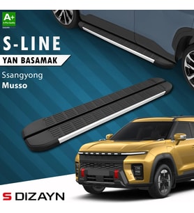 S-Dizayn Ssangyong Musso Elektrikli S-Line Aluminyum Yan Basamak 223 Cm 2025 Üzeri A+ Kalite