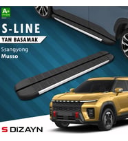 S-Dizayn Ssangyong Musso Elektrikli S-Line Aluminyum Yan Basamak 223 Cm 2025 Üzeri A+ Kalite