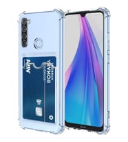 Teknomoda Redmi Note 8 Kılıf Kartlıklı Anti Şok Korumalı Şeffaf Silikon Şeffaf Açık
