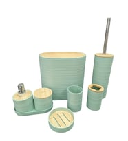 BANYO TAKIMI 8 PARÇA PEMBE-BEYAZ-SİYAH