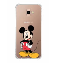 Samsung Galaxy J4 Plus  Köşe Korumalı Antişok Kapak Mickey Mouse Tasarımlı Şeffaf  Kılıf