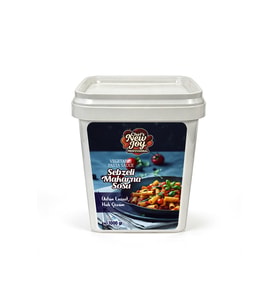 Sebzeli Makarna Sosu 1000 gr Vegetable Pasta Sauce - Helal Belgeli, Yerli Üretim