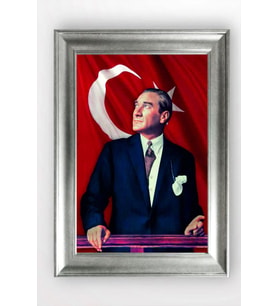 Gümüş Çerçeveli Atatürk Tablo cv844