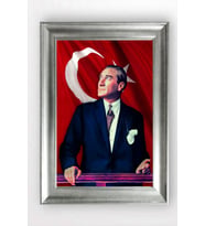 Gümüş Çerçeveli Atatürk Tablo cv844