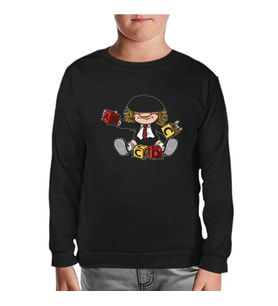 AC DC - AC DC Cubes Siyah Çocuk Sweatshirt