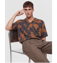 LCW Vision Kahverengi Regular Fit Desenli Armürlü Erkek Gömlek