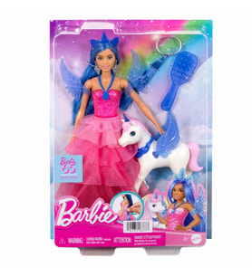 Barbie Mavi Saçlı Prenses Bebek HRR16