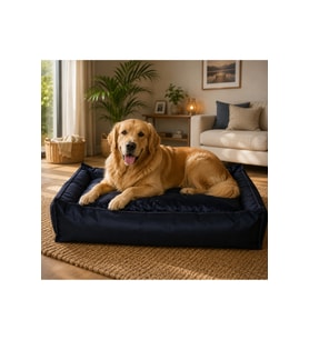 Yıkanabilir Siyah Köpek ve Kedi Yatağı 90x100 cm, Büyük Irklar için