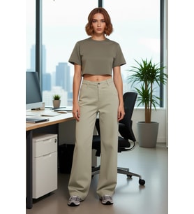 Kadın Cool & Comfort Wide Leg Tencel Jean Pantolon Fonksiyonel Dayanıklı Kaliteli Konforlu