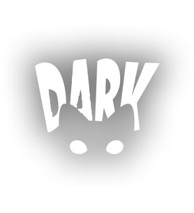 Dark Kedi Sticker 17x17 Cm Beyaz