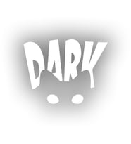 Dark Kedi Sticker 17x17 Cm Beyaz
