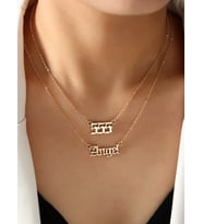 925 Ayar Gümüş Çift Zincir Melek Sayısı 555 Angel Kolye