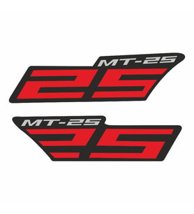 YAMAHA  MT-25 UYUMLU KIRMIZI YAN STICKER SET